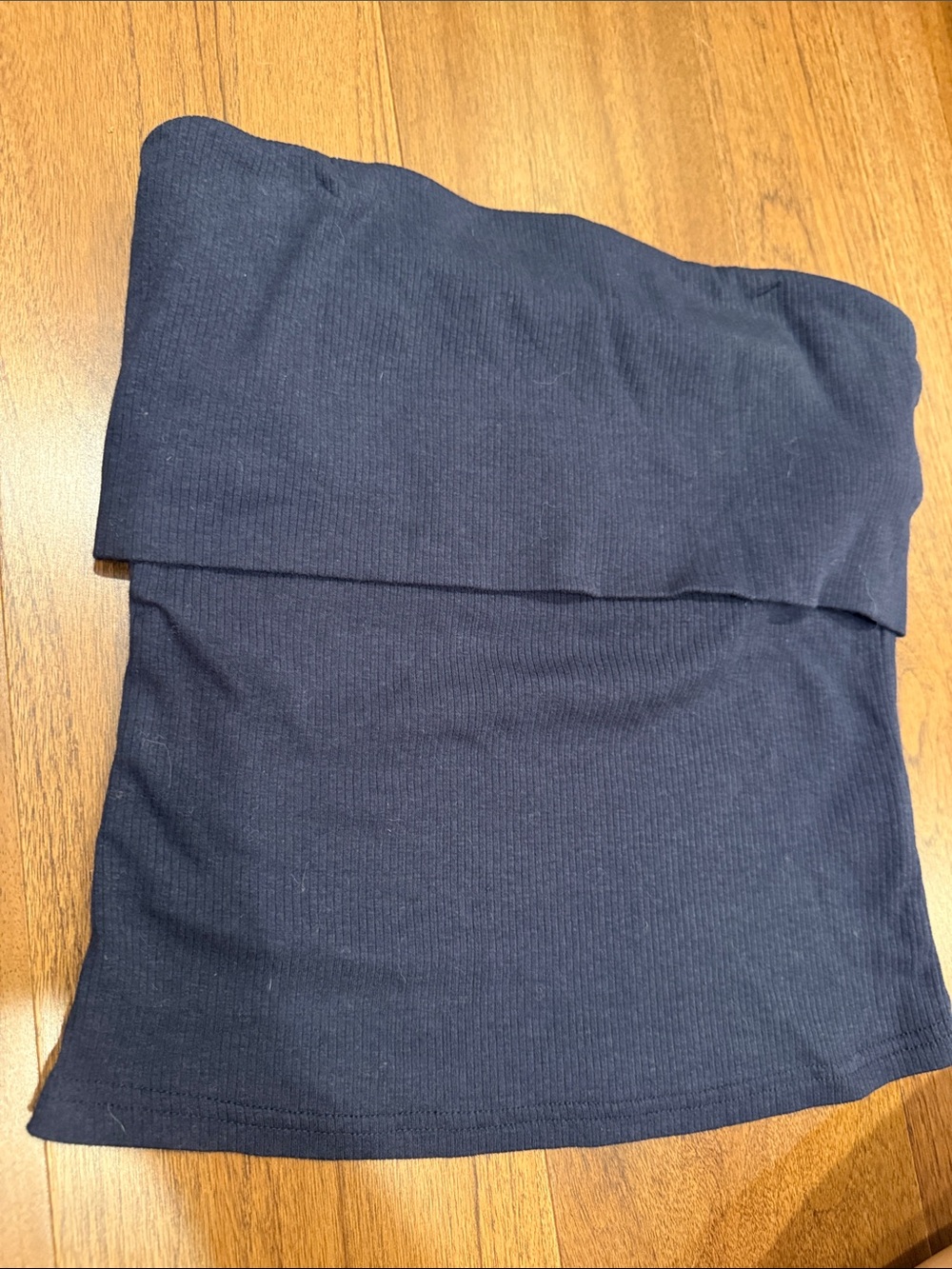 OGL Navy Blue Strapless Ribbed Tube Top